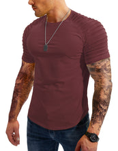 Load image into Gallery viewer, Men's Workout T-Shirts Slim-fit Tee Short