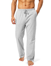 Load image into Gallery viewer, Men's Cotton Yoga Sweatpants Lounge Pants Open Bottom Pants for Men with Pockets