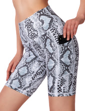 Load image into Gallery viewer, Women's High Waist Yoga Shorts with Side Pockets Tummy Control Biker Shorts