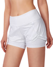 Load image into Gallery viewer, Womens Workout Running Shorts with Liner 2 in 1