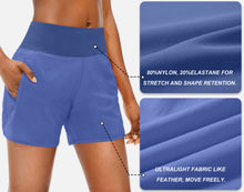 Load image into Gallery viewer, Women's Running Shorts with Zip Pocket Quick Dry High Waisted