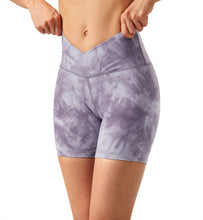 Load image into Gallery viewer, Women's High Waisted Biker Shorts Cross Waist Workout Yoga Gym Shorts