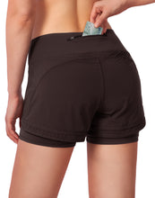 Load image into Gallery viewer, Womens Workout Running Shorts with Liner 2 in 1