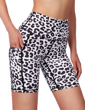 Load image into Gallery viewer, Women's High Waist Yoga Shorts with Side Pockets Tummy Control Biker Shorts