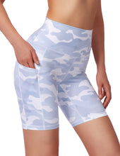 Load image into Gallery viewer, Women's High Waist Yoga Shorts with Side Pockets Tummy Control Biker Shorts