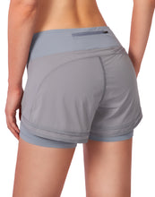 Load image into Gallery viewer, Womens Workout Running Shorts with Liner 2 in 1