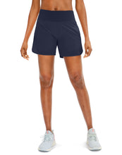 Load image into Gallery viewer, Women's Running Shorts with Zip Pocket Quick Dry High Waisted