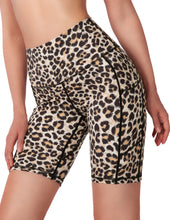 Load image into Gallery viewer, Women's High Waist Yoga Shorts with Side Pockets Tummy Control Biker Shorts