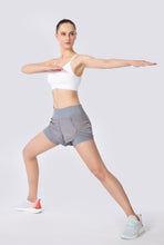 Load image into Gallery viewer, Womens Workout Running Shorts with Liner 2 in 1