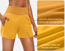Load image into Gallery viewer, Women's Running Shorts with Zip Pocket Quick Dry High Waisted