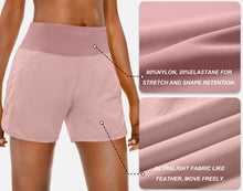 Load image into Gallery viewer, Women's Running Shorts with Zip Pocket Quick Dry High Waisted