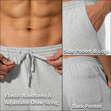 Load image into Gallery viewer, Men's Cotton Yoga Sweatpants Lounge Pants Open Bottom Pants for Men with Pockets