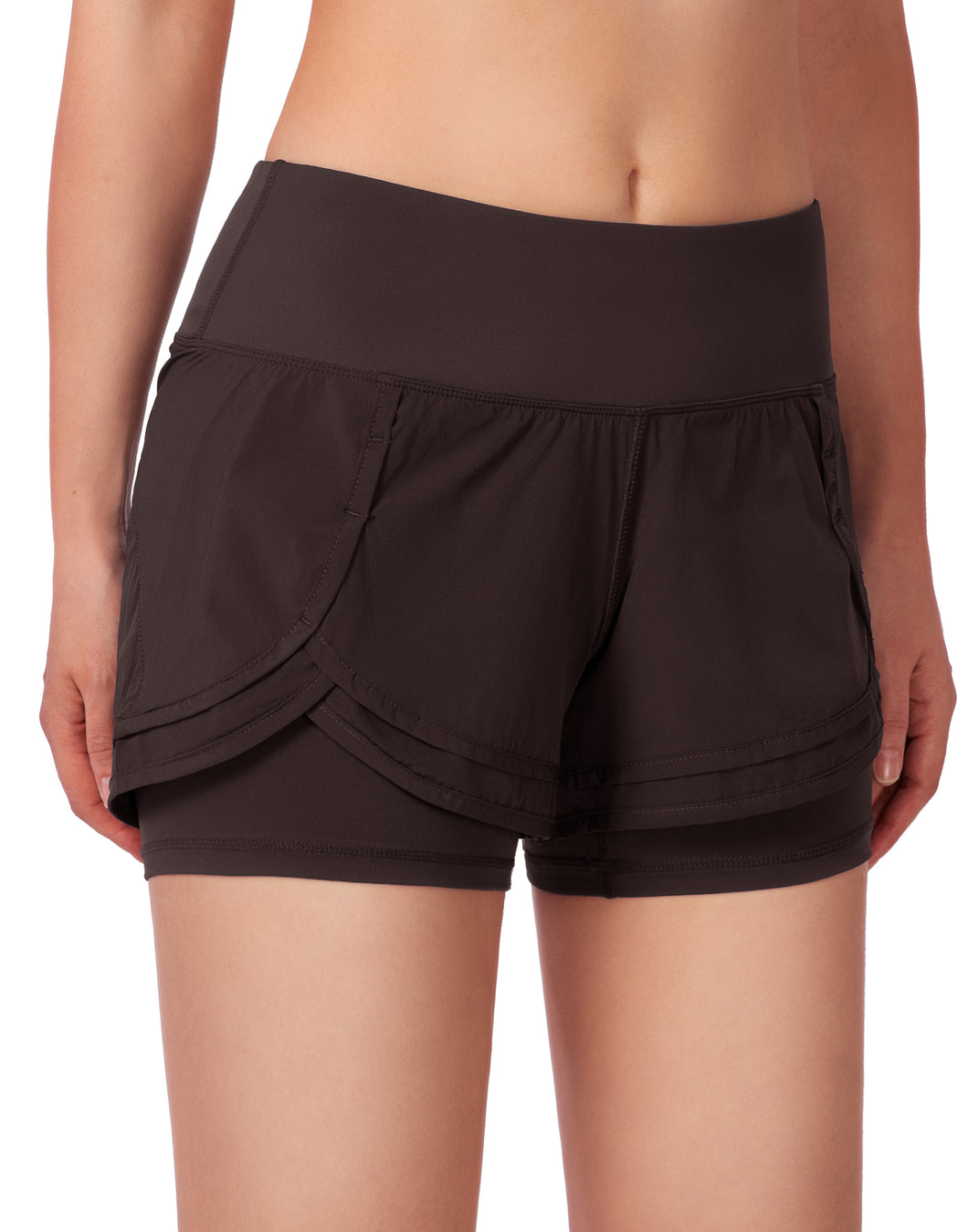 Womens Workout Running Shorts with Liner 2 in 1