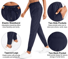 Load image into Gallery viewer, Women&#39;s Lightweight Joggers Pants with Pockets Athletic Joggers with Elastic Waist
