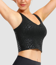 Load image into Gallery viewer, Women Sports Bra Longline Crop Tank Top Padded
