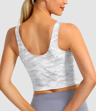 Load image into Gallery viewer, Women Sports Bra Longline Crop Tank Top Padded
