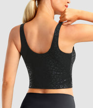 Load image into Gallery viewer, Women Sports Bra Longline Crop Tank Top Padded
