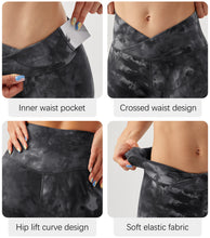 Load image into Gallery viewer, Women&#39;s High Waisted Biker Shorts Cross Waist Workout Yoga Gym Shorts
